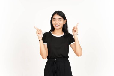 Beyazlar Arasında Güzel Asyalı Kadın 'ın Sol ve Sol Tarafını Gösteriyor