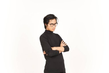 Sulking and Angry Face Expression Of Handsome Asian Man Isolated On White Background