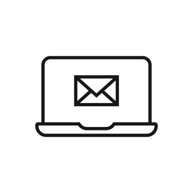 Düzenlenebilir İleti Simgesi, Vektör illüstrasyonu beyaz arkaplanda izole edildi. Sunum, web sitesi veya mobil uygulama için kullanılacak