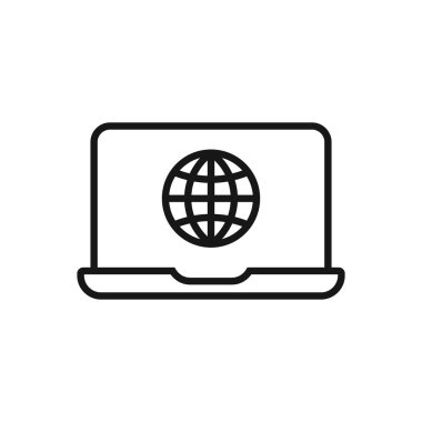 Düzenlenebilir İnternet Simgesi, Vektör illüstrasyonu beyaz arkaplanda izole edildi. Sunum, web sitesi veya mobil uygulama için kullanılacak