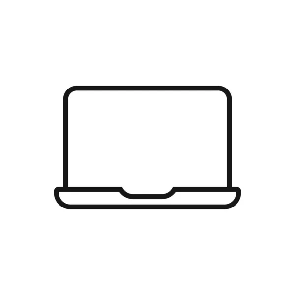 Ícone Editável Laptop Ilustração Vetorial Isolada Fundo Branco Usando Para — Vetor de Stock