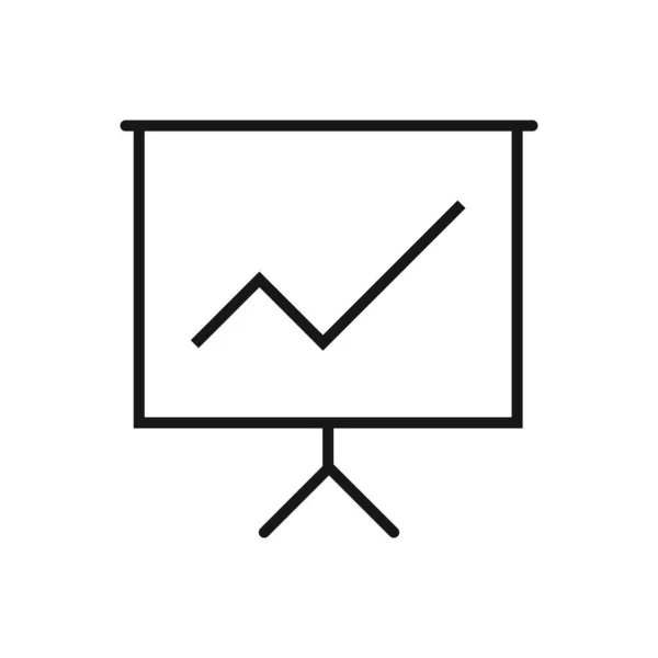 Ícone Editável Gráfico Linha Ilustração Vetorial Isolada Sobre Fundo Branco — Vetor de Stock