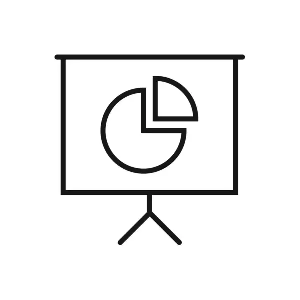Pie图的可编辑图标 在白色背景上孤立的向量说明 用于演示文稿 网站或移动应用程序 — 图库矢量图片
