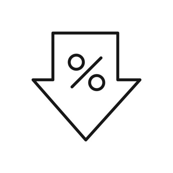 Επεξεργάσιμο Εικονίδιο Του Discount Arrow Διανυσματική Απεικόνιση Που Απομονώνεται Λευκό — Διανυσματικό Αρχείο