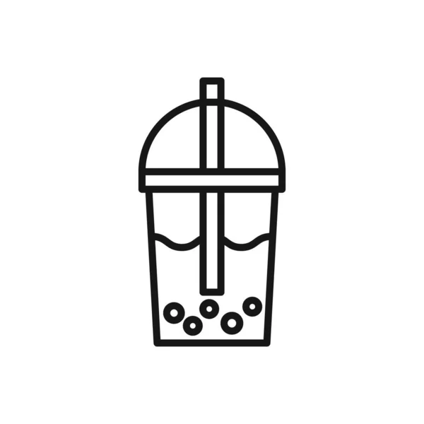 Icono Editable Boba Drink Ilustración Vectorial Aislada Sobre Fondo Blanco — Vector de stock