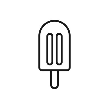 Düzenlenebilir Dondurma Simgesi, Vektör illüstrasyonu beyaz arkaplanda izole edildi. Sunum, web sitesi veya mobil uygulama için kullanılacak