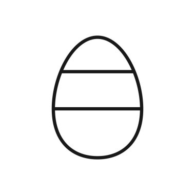 Paskalya Yumurtasının Düzenlenebilir Simgesi, Vektör illüstrasyonu beyaz arkaplanda izole edildi. Sunum, web sitesi veya mobil uygulama için kullanılacak