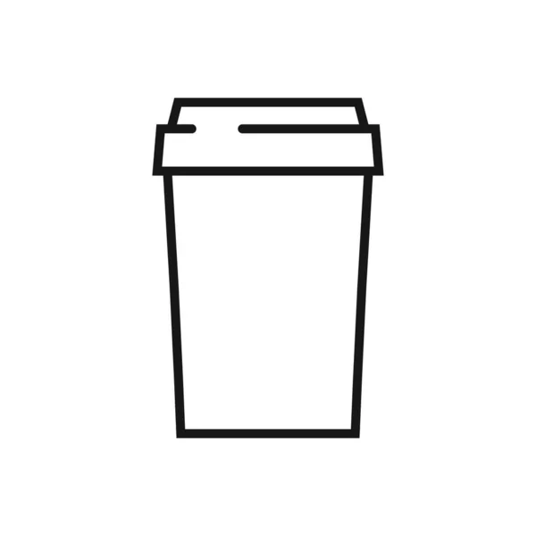 Ícone Editável Xícara Café Ilustração Vetorial Isolada Fundo Branco Usando — Vetor de Stock