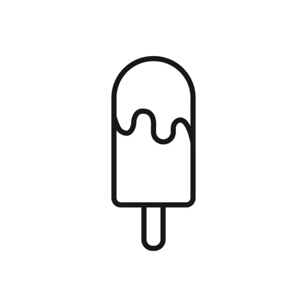 アイスクリームの編集可能なアイコン 白い背景に隔離されたベクトルイラスト プレゼンテーション ウェブサイト モバイルアプリ — ストックベクタ