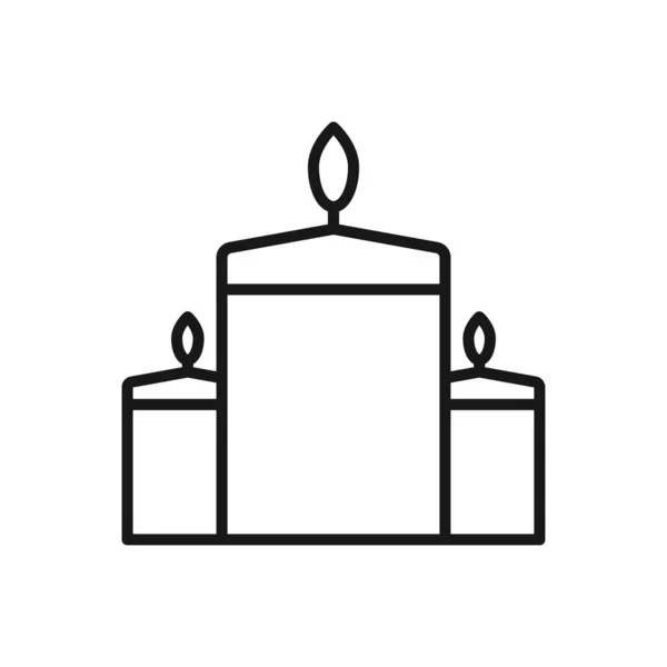 Елегантна Ікона Свічки Векторні Ілюстрації Ізольовані Білому Тлі Використання Презентації — стоковий вектор