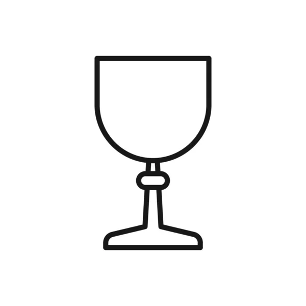 Essbare Ikone Des Abendmahlsweins Vektor Illustration Isoliert Auf Weißem Hintergrund — Stockvektor