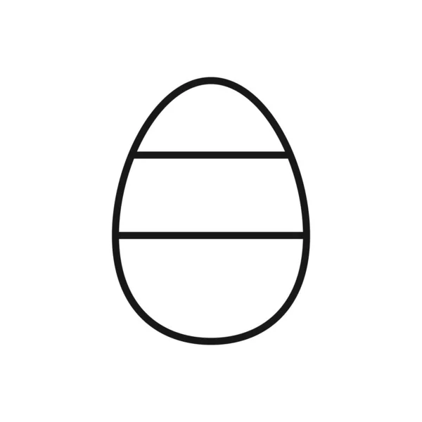 Upravitelná Ikona Velikonočního Vajíčka Vektorové Ilustrace Izolované Bílém Pozadí Použití — Stockový vektor