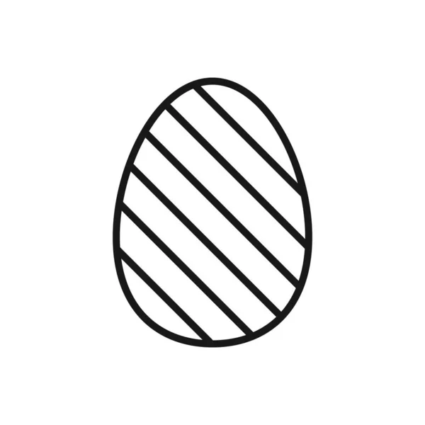 Επεξεργάσιμο Εικονίδιο Πασχαλινού Αυγού Διανυσματική Απεικόνιση Που Απομονώνεται Λευκό Φόντο — Διανυσματικό Αρχείο