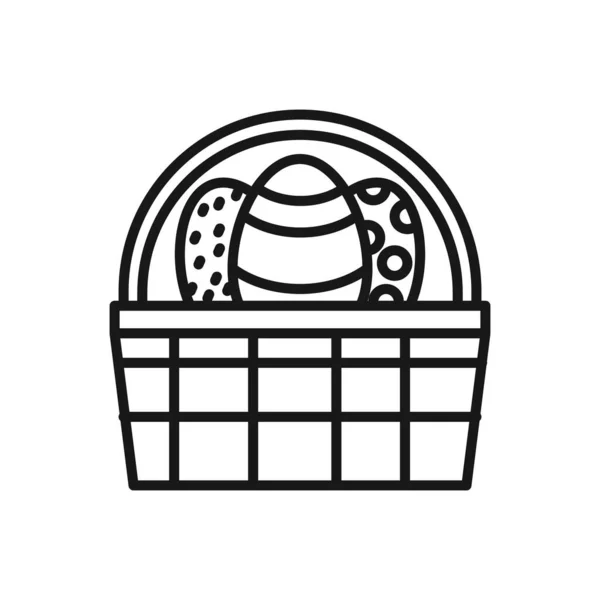 バスケット卵の編集可能なアイコン 白の背景に分離ベクトルイラスト プレゼンテーション ウェブサイト モバイルアプリ — ストックベクタ