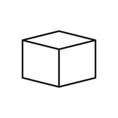 Düzenlenebilir Paket Kutusu Simgesi, Vektör illüstrasyonu beyaz arkaplanda izole edildi. Sunum, web sitesi veya mobil uygulama için kullanılacak