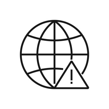 İnternet Hata Bağlantısının Düzenlenebilir Simgesi, Vektör illüstrasyonu beyaz arkaplanda izole edildi. Sunum, web sitesi veya mobil uygulama için kullanılacak