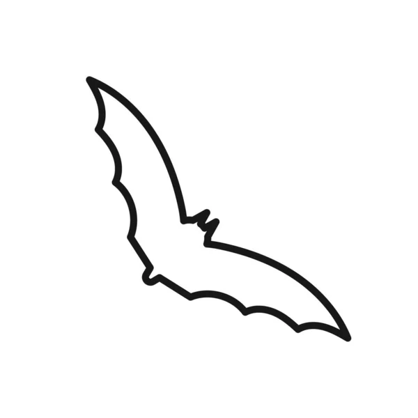Επεξεργάσιμο Εικονίδιο Νυχτερίδας Διανυσματική Απεικόνιση Που Απομονώνεται Λευκό Φόντο Χρήση — Διανυσματικό Αρχείο