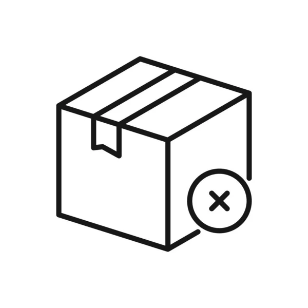 Επεξεργάσιμο Εικονίδιο Του Cancel Package Box Διανυσματική Απεικόνιση Που Απομονώνεται — Διανυσματικό Αρχείο