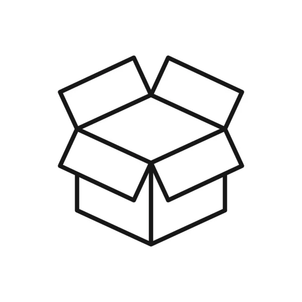 Icono Editable Open Package Box Ilustración Vectorial Aislada Sobre Fondo — Vector de stock
