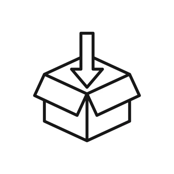 Icono Editable Caja Del Paquete Ilustración Vectorial Aislada Sobre Fondo — Vector de stock