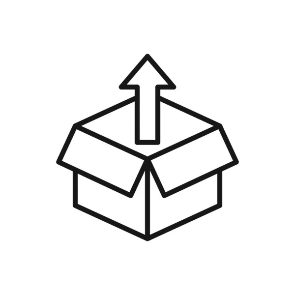 Icône Modifiable Boîte Paquet Illustration Vectorielle Isolée Sur Fond Blanc — Image vectorielle