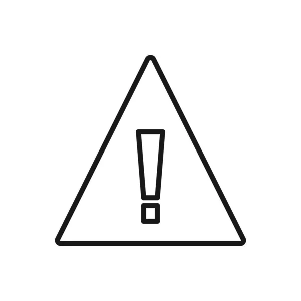 Editierbares Symbol Der Vorsicht Vektor Illustration Isoliert Auf Weißem Hintergrund — Stockvektor