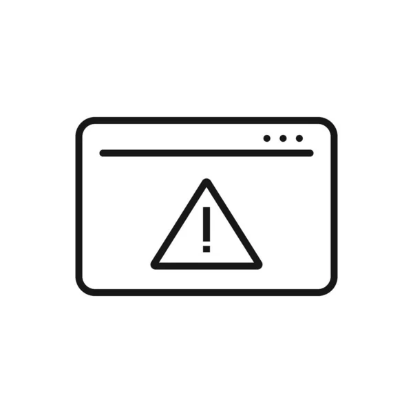 Icône Modifiable Alert Browser Page Illustration Vectorielle Isolée Sur Fond — Image vectorielle