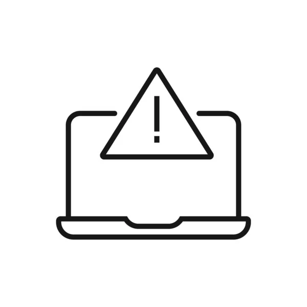 Upravitelná Ikona Zprávy Upozornění Notebooku Vektorová Ilustrace Izolovaná Bílém Pozadí — Stockový vektor