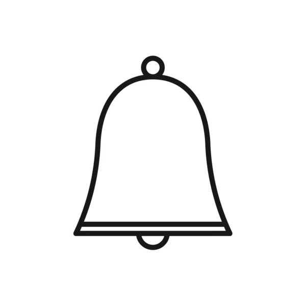 Upravitelná Ikona Zvonu Vektorové Ilustrace Izolované Bílém Pozadí Použití Pro — Stockový vektor