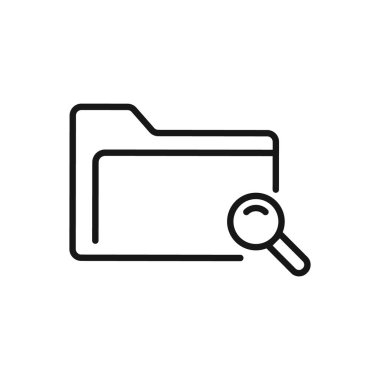 Düzenlenebilir Dizin Simgesi, Vektör illüstrasyonu beyaz arkaplanda izole edildi. Sunum, web sitesi veya mobil uygulama için kullanılacak