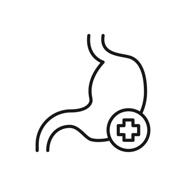 胃医学の編集可能なアイコン 白い背景に分離ベクトルイラスト プレゼンテーション ウェブサイト モバイルアプリ — ストックベクタ