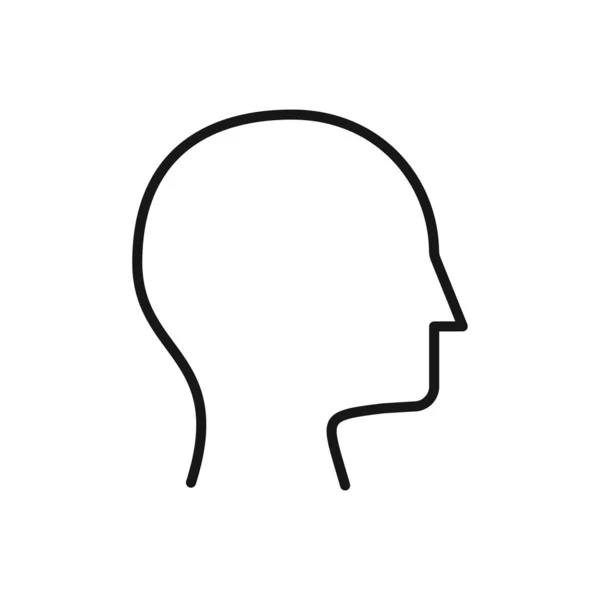 Icono Editable Human Head Side Ilustración Vectorial Aislada Sobre Fondo — Vector de stock