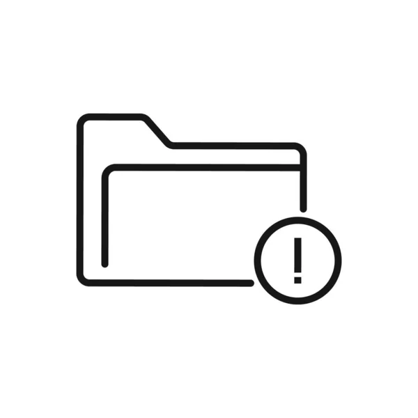 Icône Modifiable Dossier Erreur Illustration Vectorielle Isolée Sur Fond Blanc — Image vectorielle