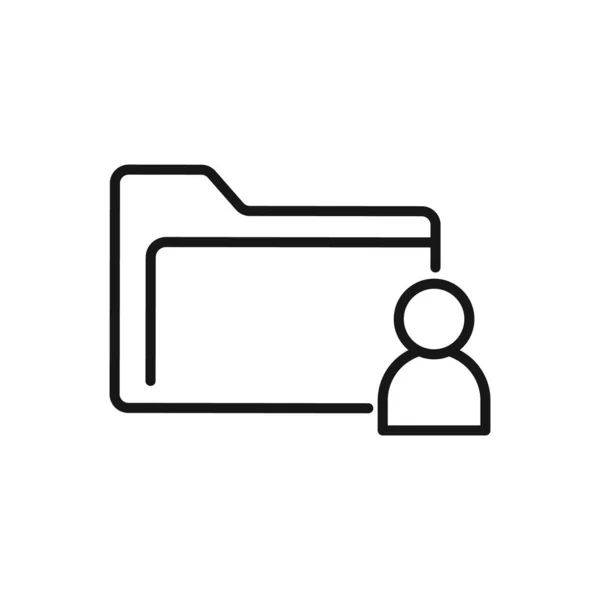可编辑的文件夹图标 在白色背景上孤立的向量图解 用于演示文稿 网站或移动应用程序 — 图库矢量图片