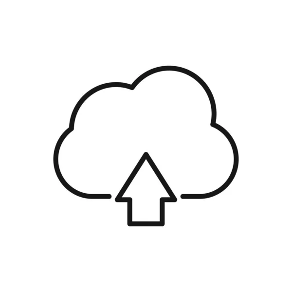 Επεξεργάσιμο Εικονίδιο Του Cloud Computing Διανυσματική Απεικόνιση Που Απομονώνεται Λευκό — Διανυσματικό Αρχείο