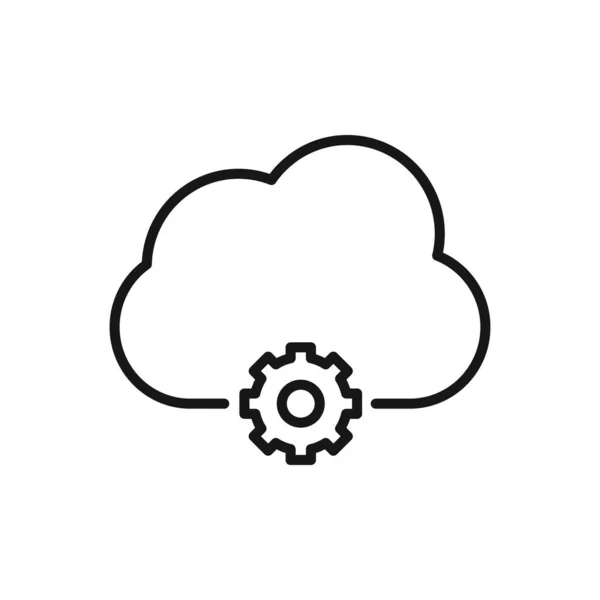 Icona Modificabile Delle Impostazioni Cloud Computing Illustrazione Vettoriale Isolata Sfondo — Vettoriale Stock