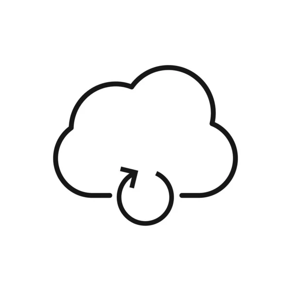 Επεξεργάσιμο Εικονίδιο Του Reload Cloud Computing Διανυσματική Απεικόνιση Που Απομονώνεται — Διανυσματικό Αρχείο
