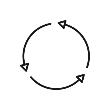 Düzenlenebilir Geri Dönüşüm Simgesi, Vektör illüstrasyonu beyaz arkaplanda izole edildi. Sunum, web sitesi veya mobil uygulama için kullanılacak