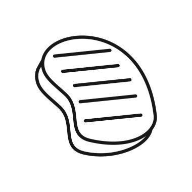 Düzenlenebilir Et Simgesi, Vektör illüstrasyonu beyaz arkaplanda izole edildi. Sunum, web sitesi veya mobil uygulama için kullanılacak