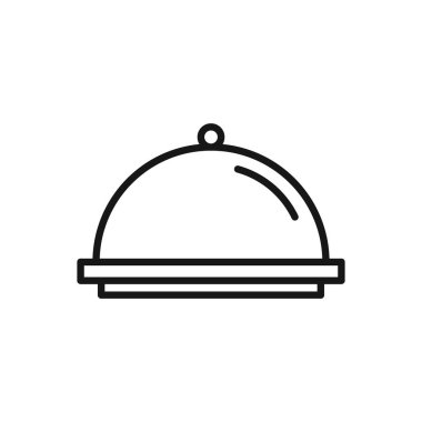 Hizmet Tepsisinin Düzenlenebilir Simgesi, Vektör illüstrasyonu beyaz arkaplanda izole edildi. Sunum, web sitesi veya mobil uygulama için kullanılacak