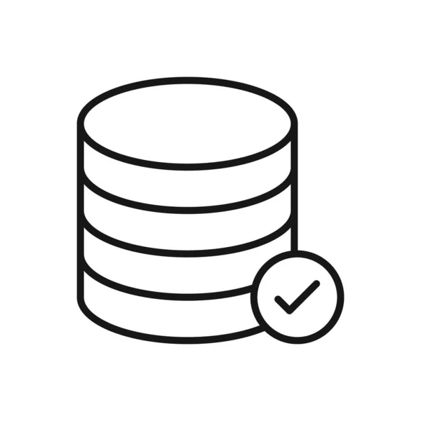 Editierbare Icon Approve Database Vektordarstellung Isoliert Auf Weißem Hintergrund Verwendung — Stockvektor