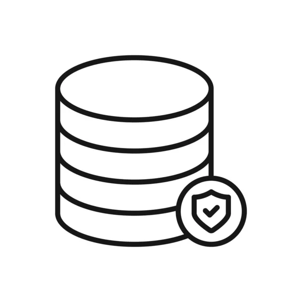 Icono Editable Protección Base Datos Ilustración Vectorial Aislada Sobre Fondo — Vector de stock