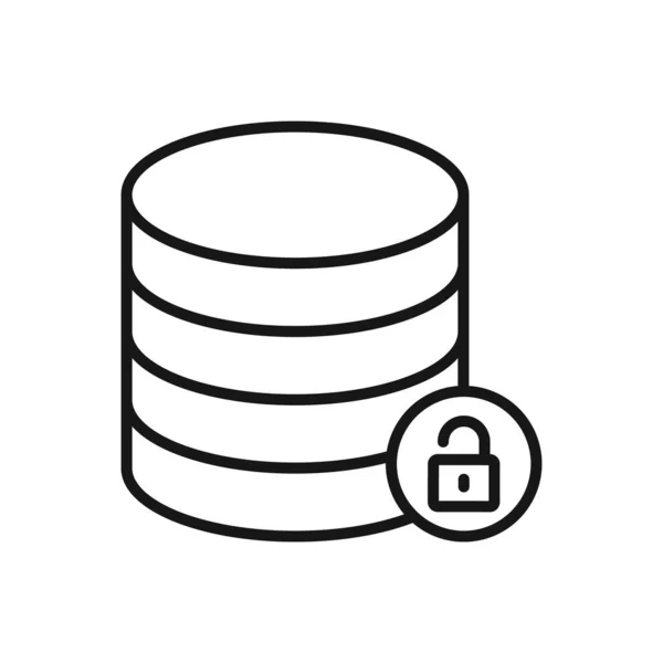 Ícone Editável Proteção Banco Dados Ilustração Vetorial Isolada Sobre Fundo — Vetor de Stock