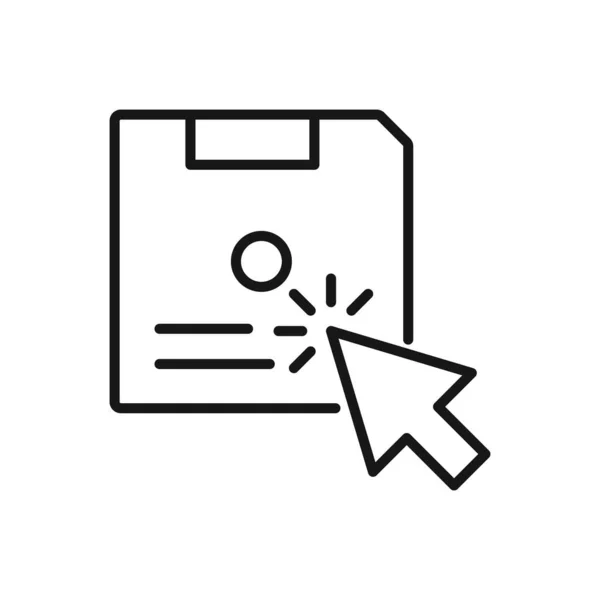 单击软盘的可编辑图标 在白色背景上孤立的矢量插图 用于演示文稿 网站或移动应用程序 — 图库矢量图片