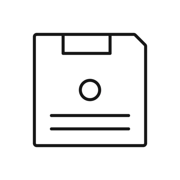 Upravitelná Ikona Uložit Nebo Disketu Vektorová Ilustrace Izolovaná Bílém Pozadí — Stockový vektor