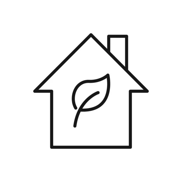 Ícone Editável Casa Verde Ilustração Vetorial Isolada Sobre Fundo Branco — Vetor de Stock