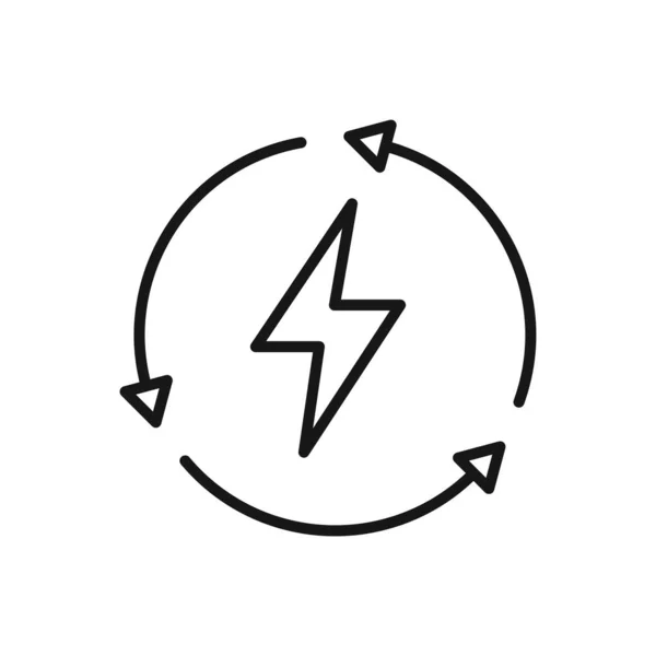 Redigerbar Ikon Förnybar Energi Vektor Illustration Isolerad Vit Bakgrund Använda — Stock vektor