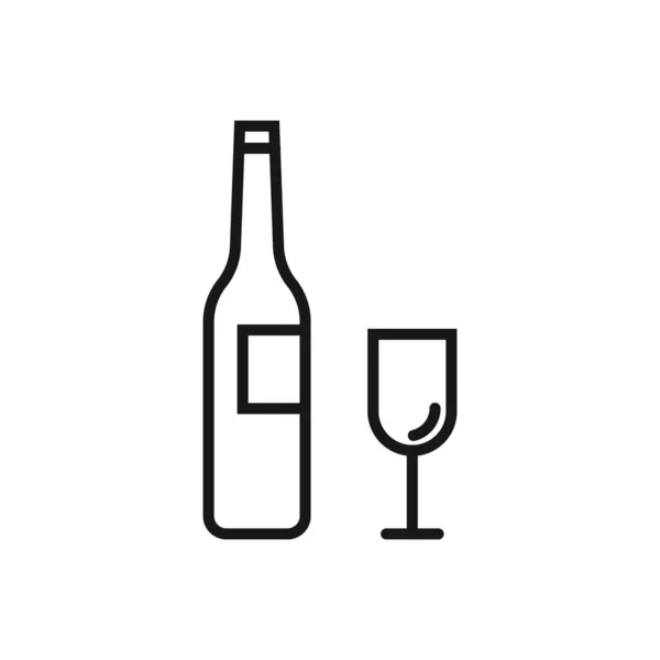 Essbare Ikone Des Champagnergetränks Vektor Illustration Isoliert Auf Weißem Hintergrund — Stockvektor