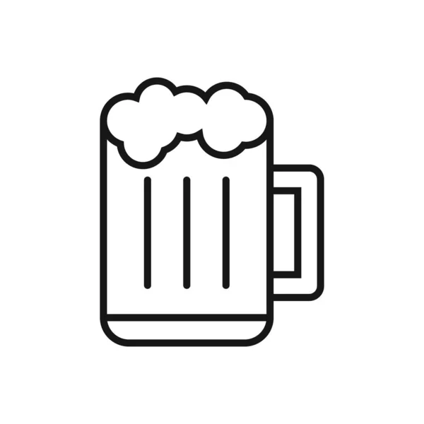 Editierbare Ikone Des Bieres Vektorillustration Isoliert Auf Weißem Hintergrund Verwendung — Stockvektor