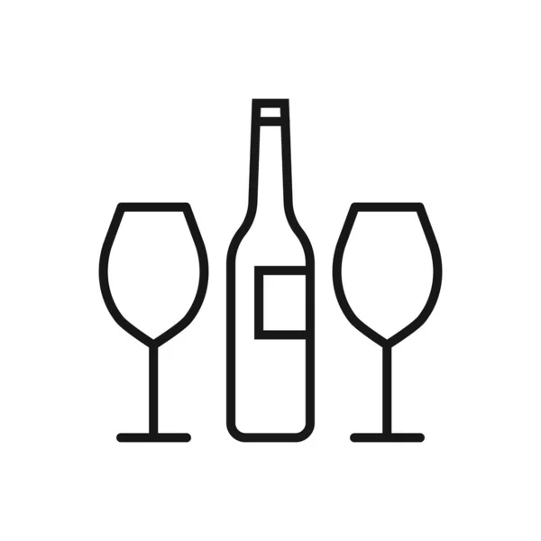 Editierbare Ikone Der Champagne Vektor Illustration Isoliert Auf Weißem Hintergrund — Stockvektor